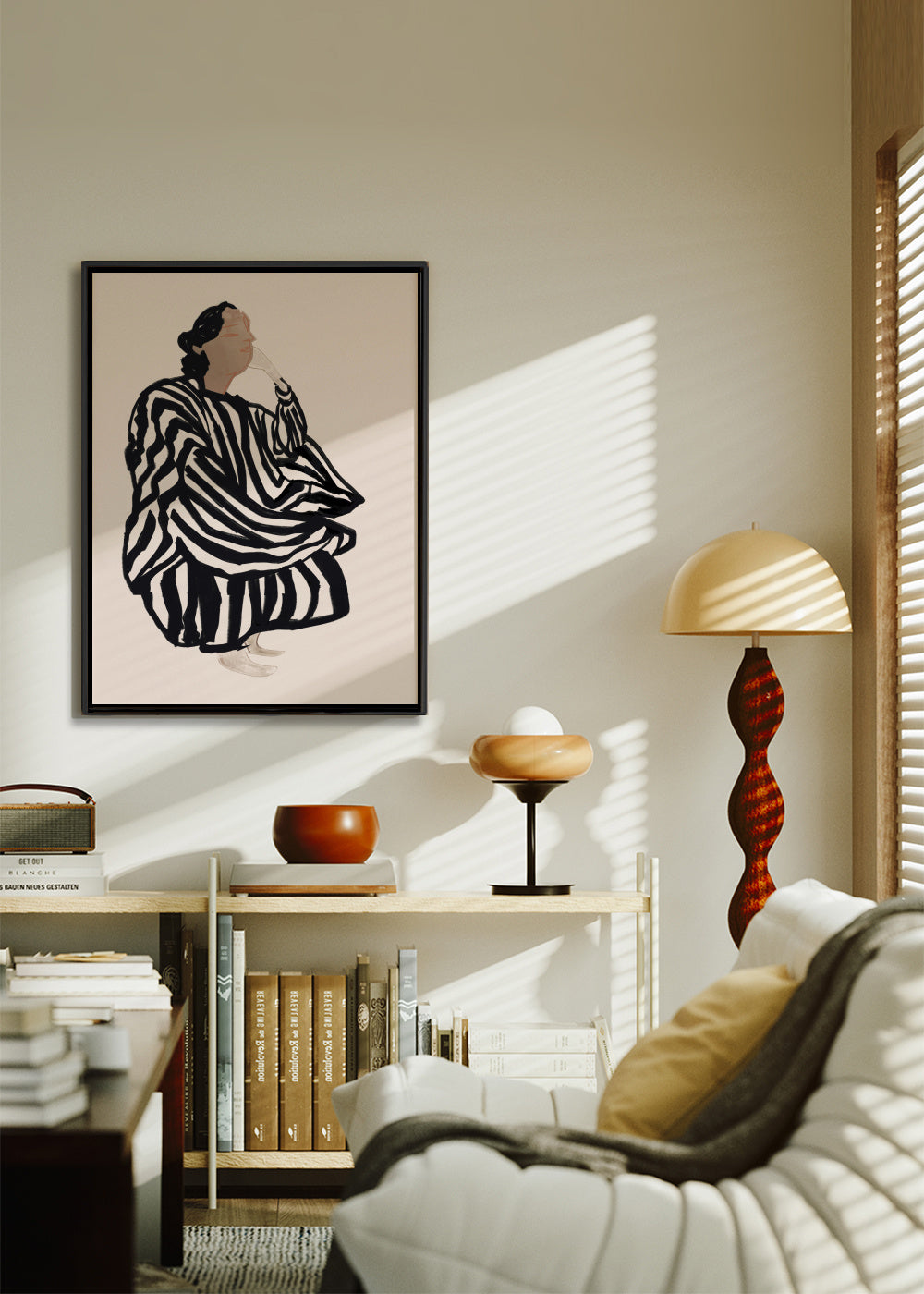 Female Figure 1 - Framed canvas in an interior