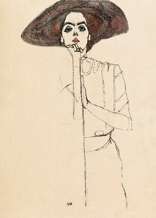 Portrait of a Woman 1910 - Unframed art print