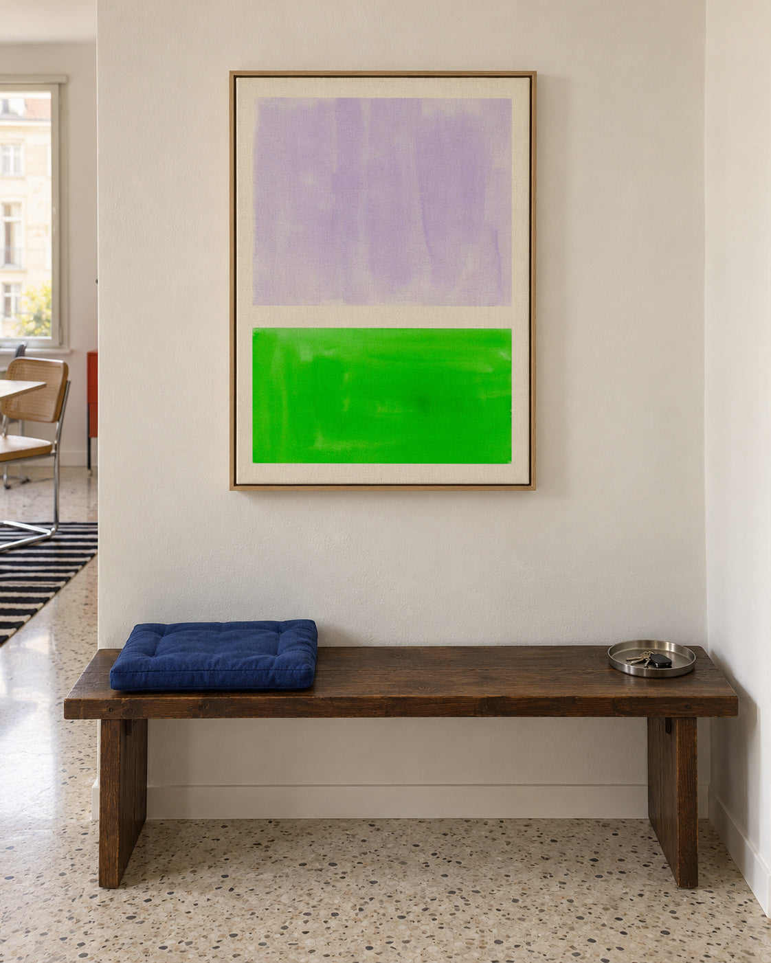 Colourfield 30 - Framed canvas in an interior