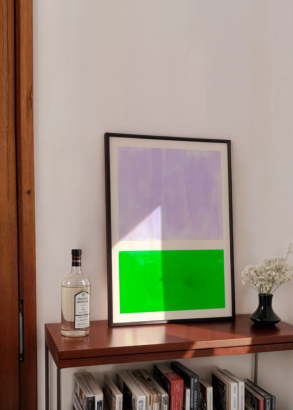 Cuadro abstracto lavanda y verde minimal – Product2