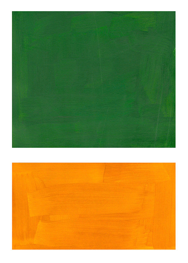 Cuadro abstracto en dos campos de color