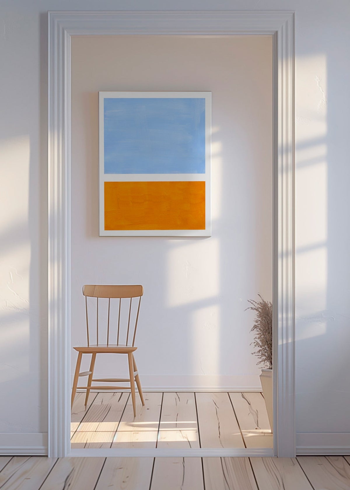 Cuadro abstracto con bloques de color – Canvas