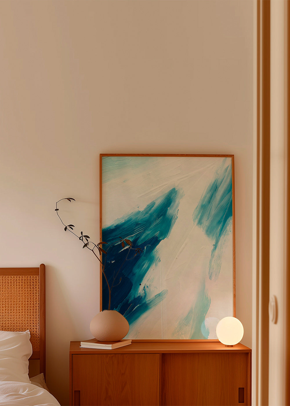 Cuadro abstracto pinceladas azules – Product3
