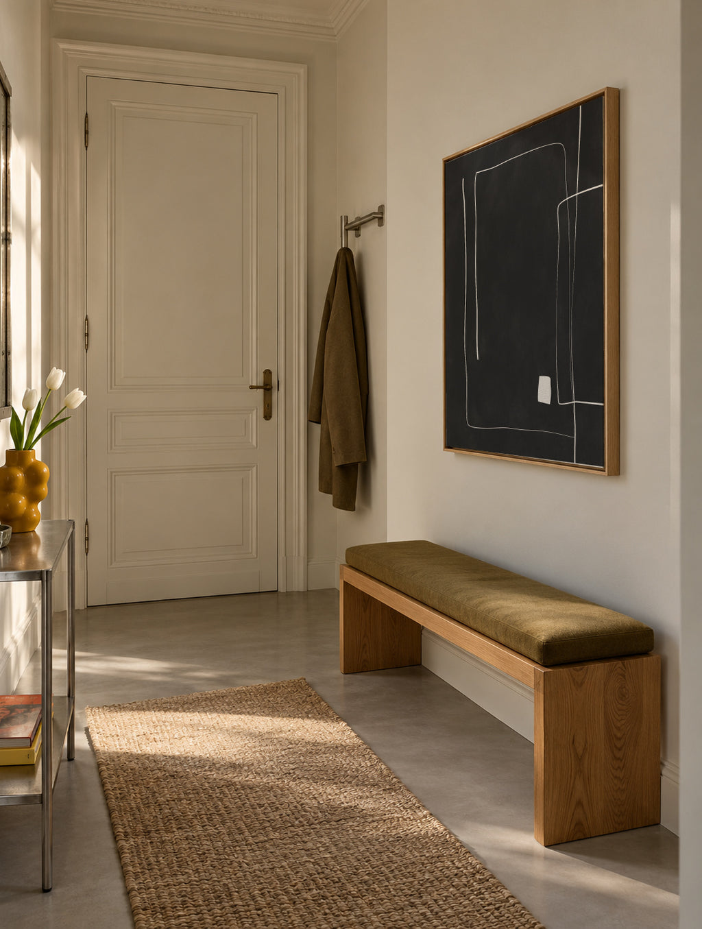 Minimal Linescape - Framed canvas in an interior