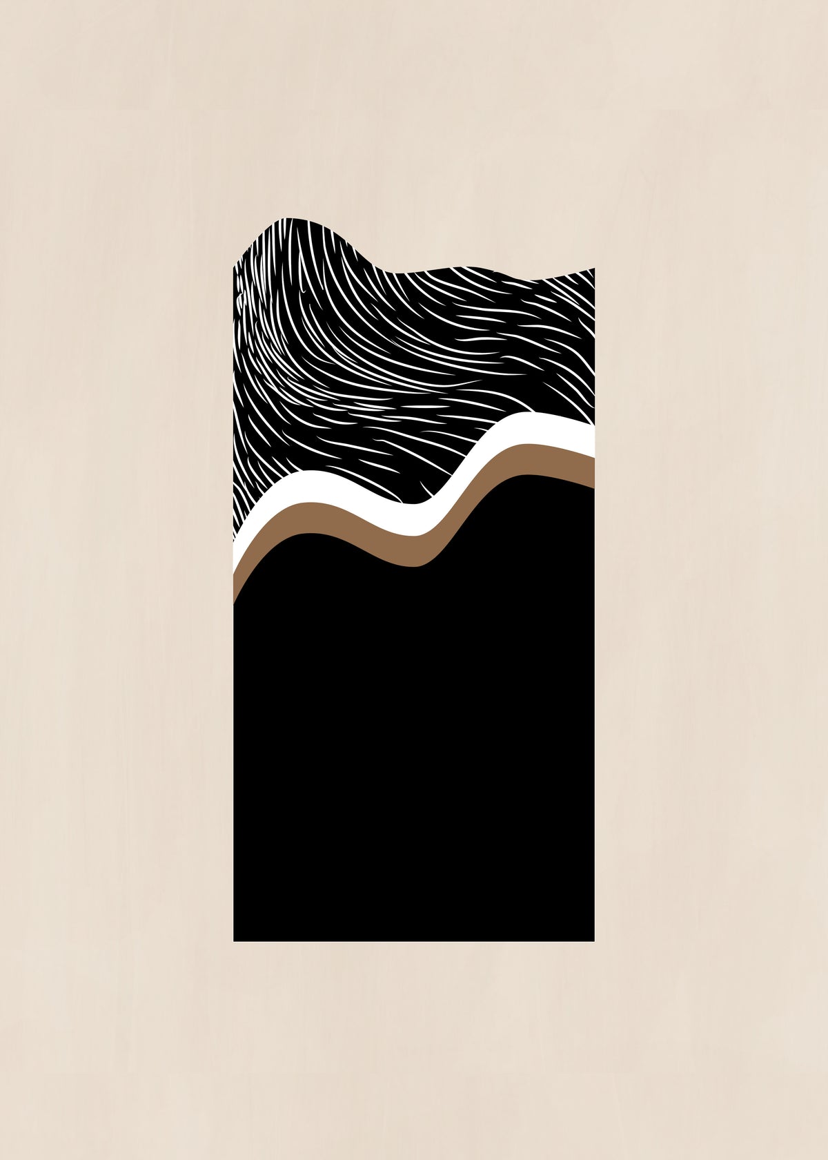 Monochrome Waves - Unframed art print