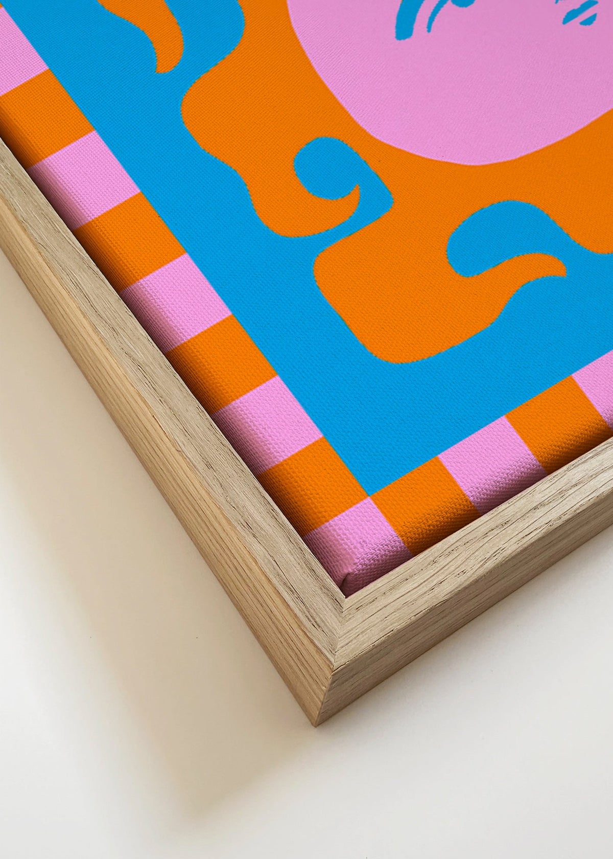 Ilustración sol sonriente en tonos pop – Canvas detail
