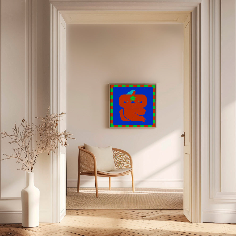 Cuadro abstracto de figura estilizada roja – Canvas1