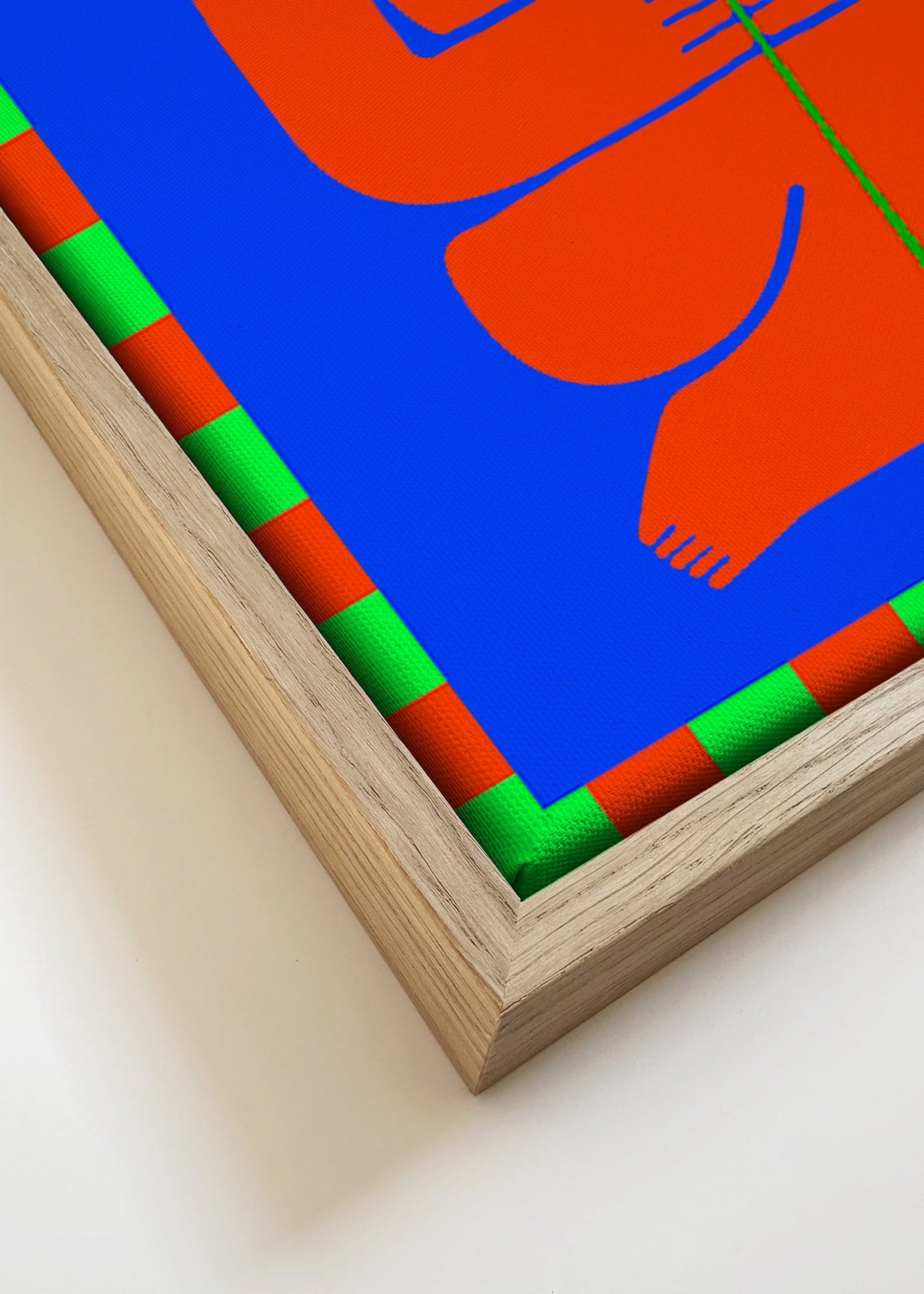 Ilustración de figura sosteniendo flor – Canvas detail