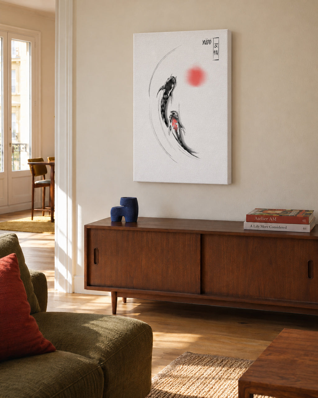 Friendship - Unframed canvas in an interior