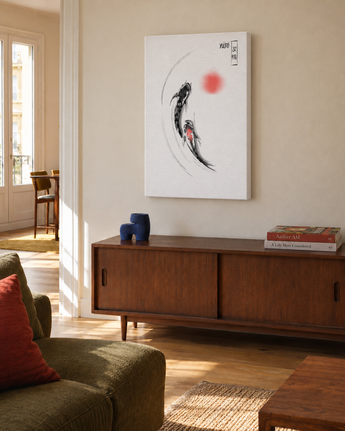 Friendship - Unframed canvas in an interior