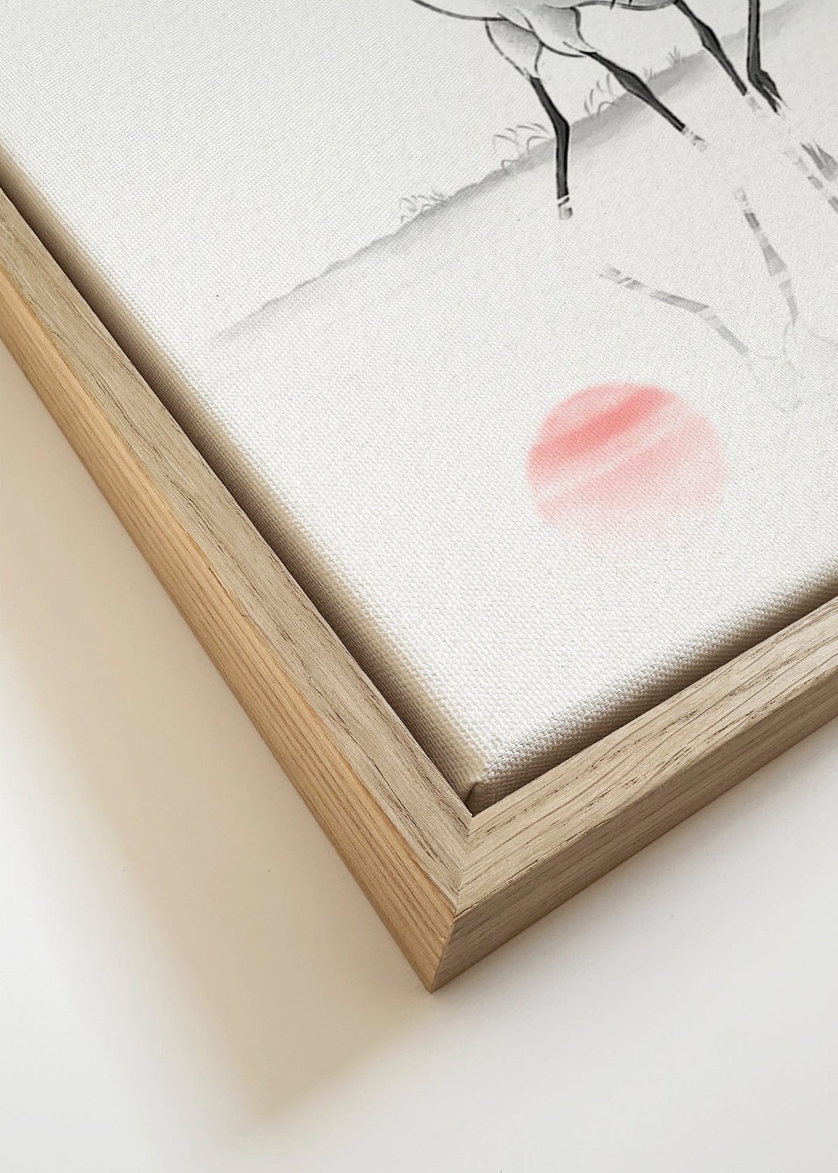 Cuadro grullas japonesas minimalistas – Canvas detail