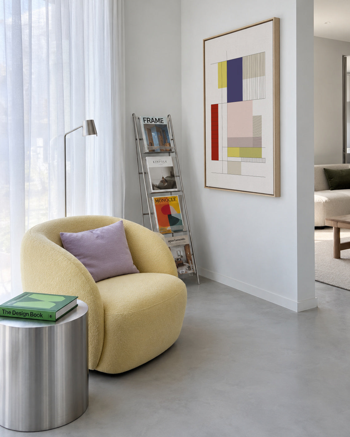 Built in Shapes no. 02 - Framed canvas in an interior