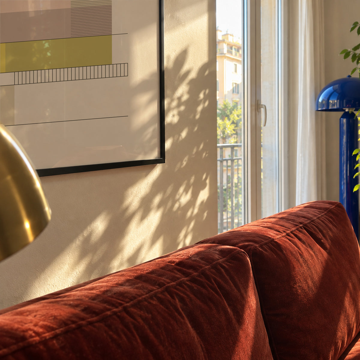 Built in Shapes no. 02 - Framed poster in an interior