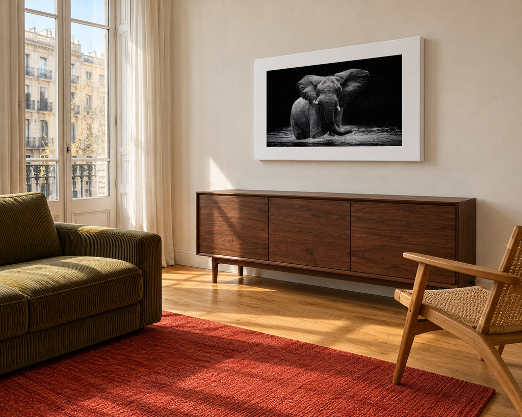 Power 1 - Unframed canvas in an interior