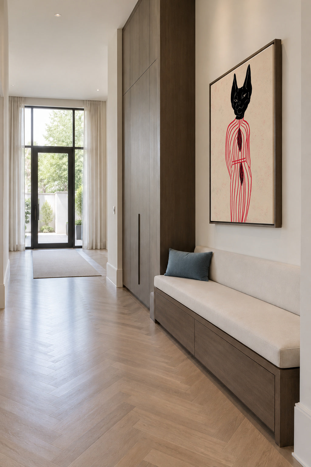 CANNIBAL II - Framed canvas in an interior