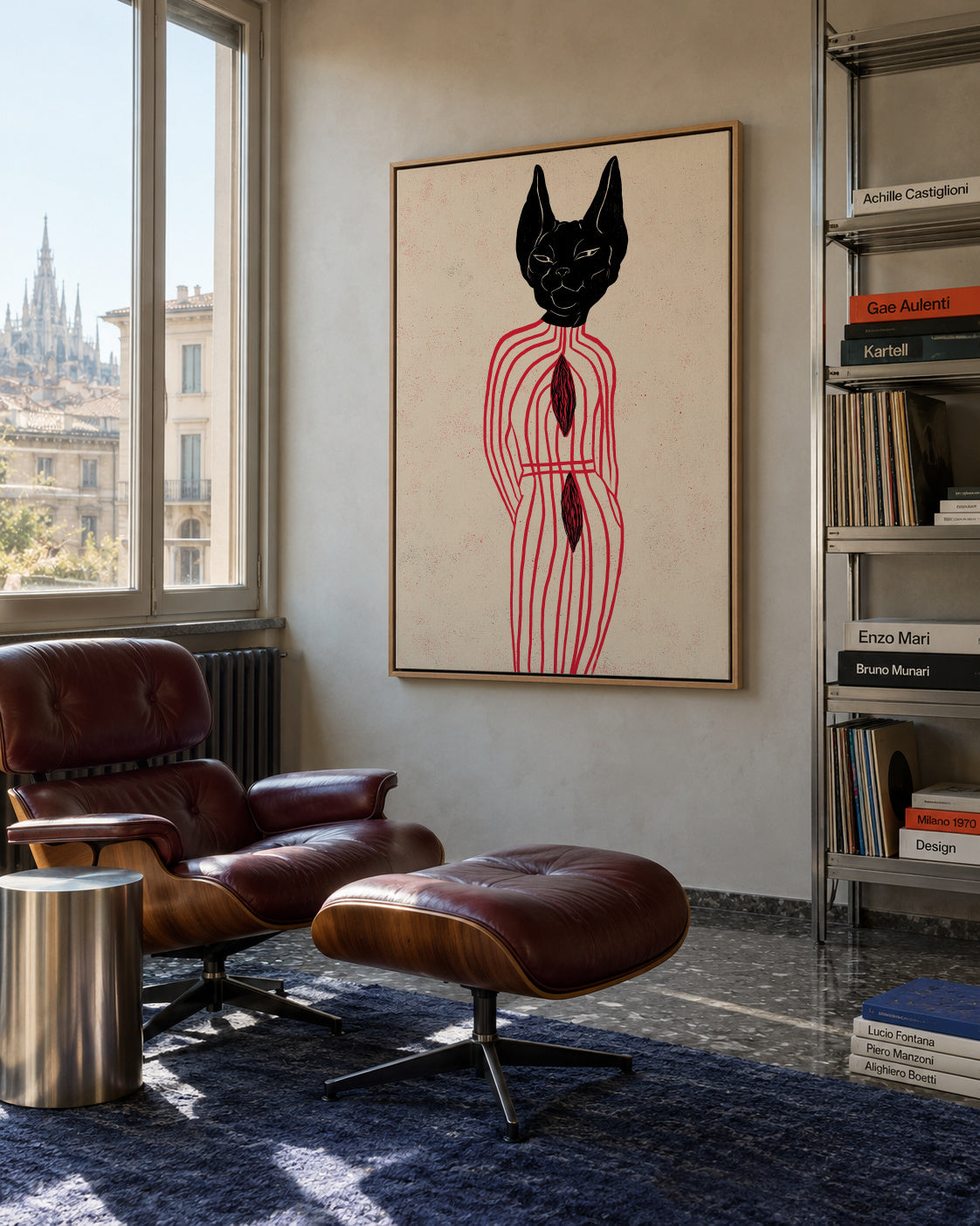 CANNIBAL II - Framed canvas in an interior