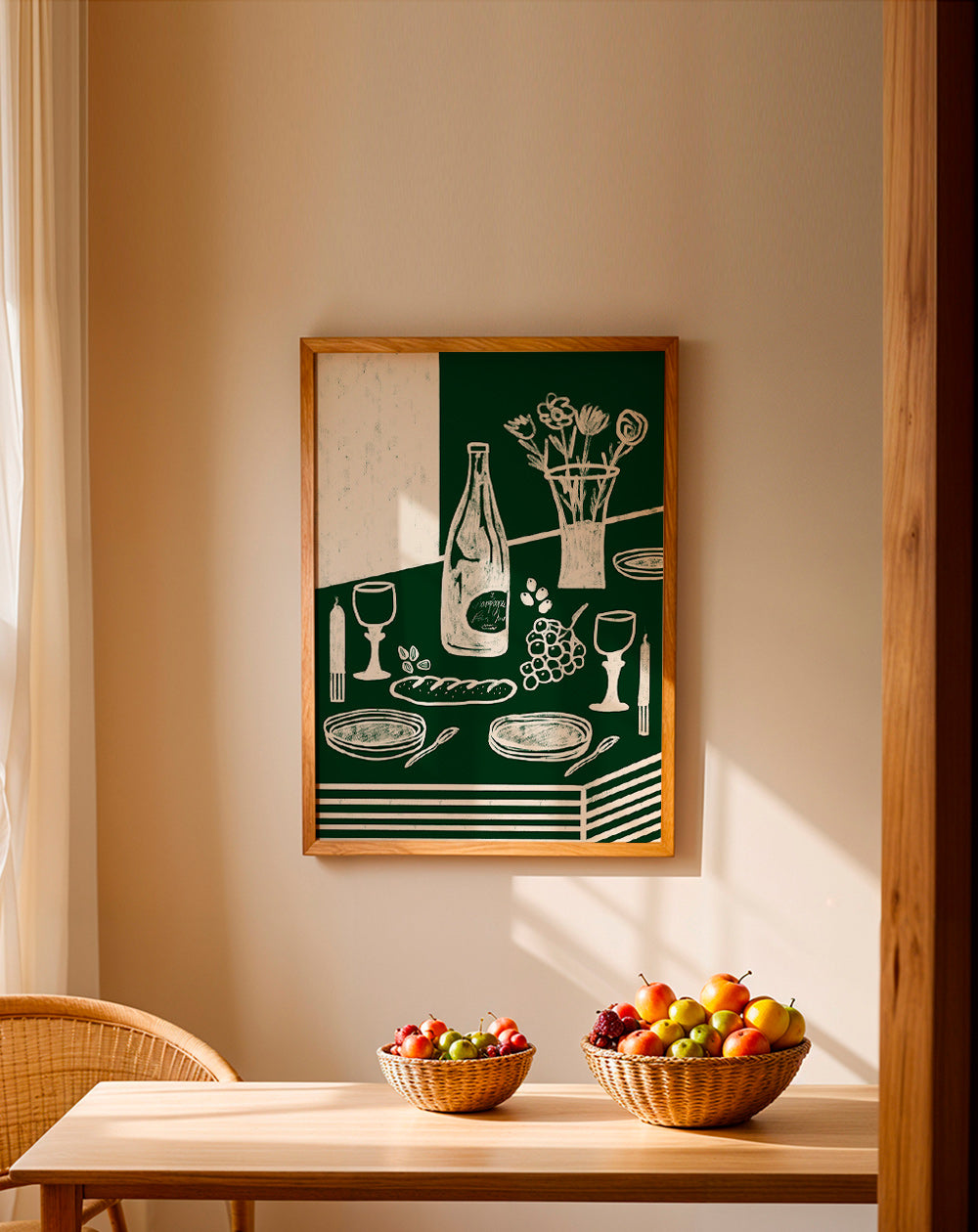 Cuadro de cocina con bodegón lineal – Product1
