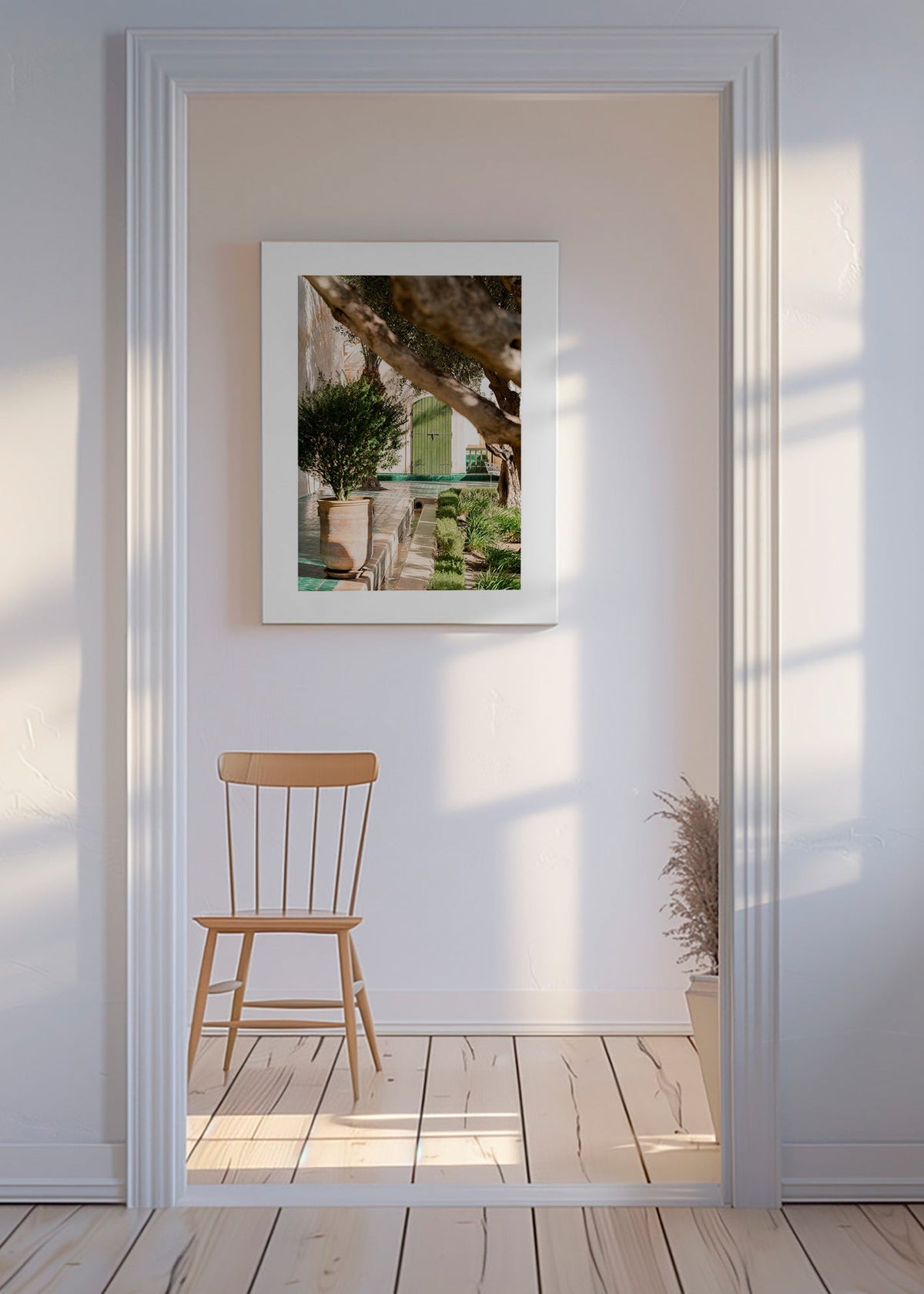 Lámina botánica de patio mediterráneo – Canvas