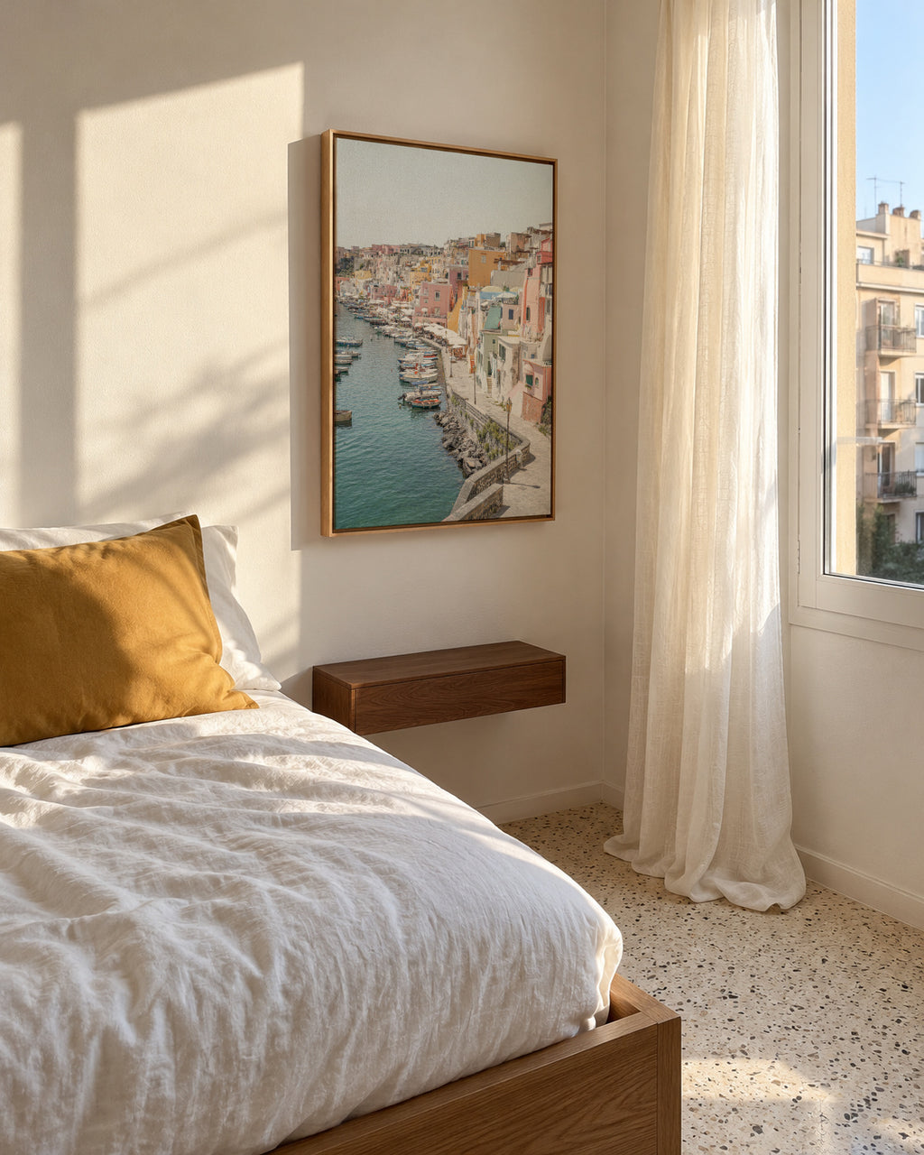 Procida Island - Framed canvas in an interior