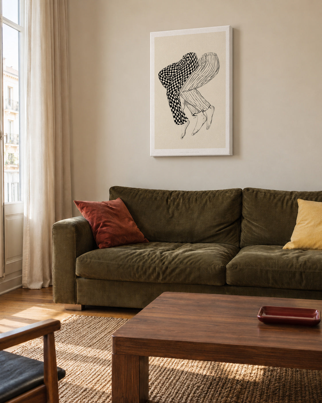 Jlr Love1 Copy - Unframed canvas in an interior