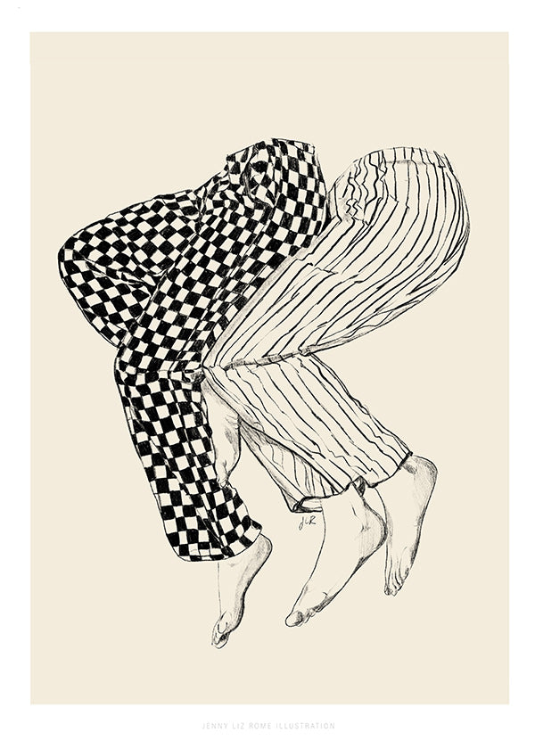 Ilustración de piernas entrelazadas