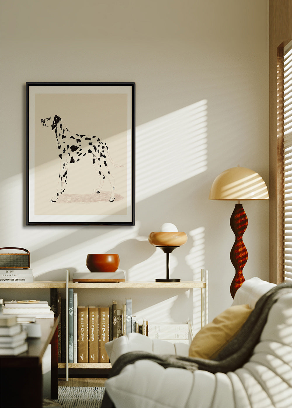 Cuadro dálmata ilustración minimal – Canvas2