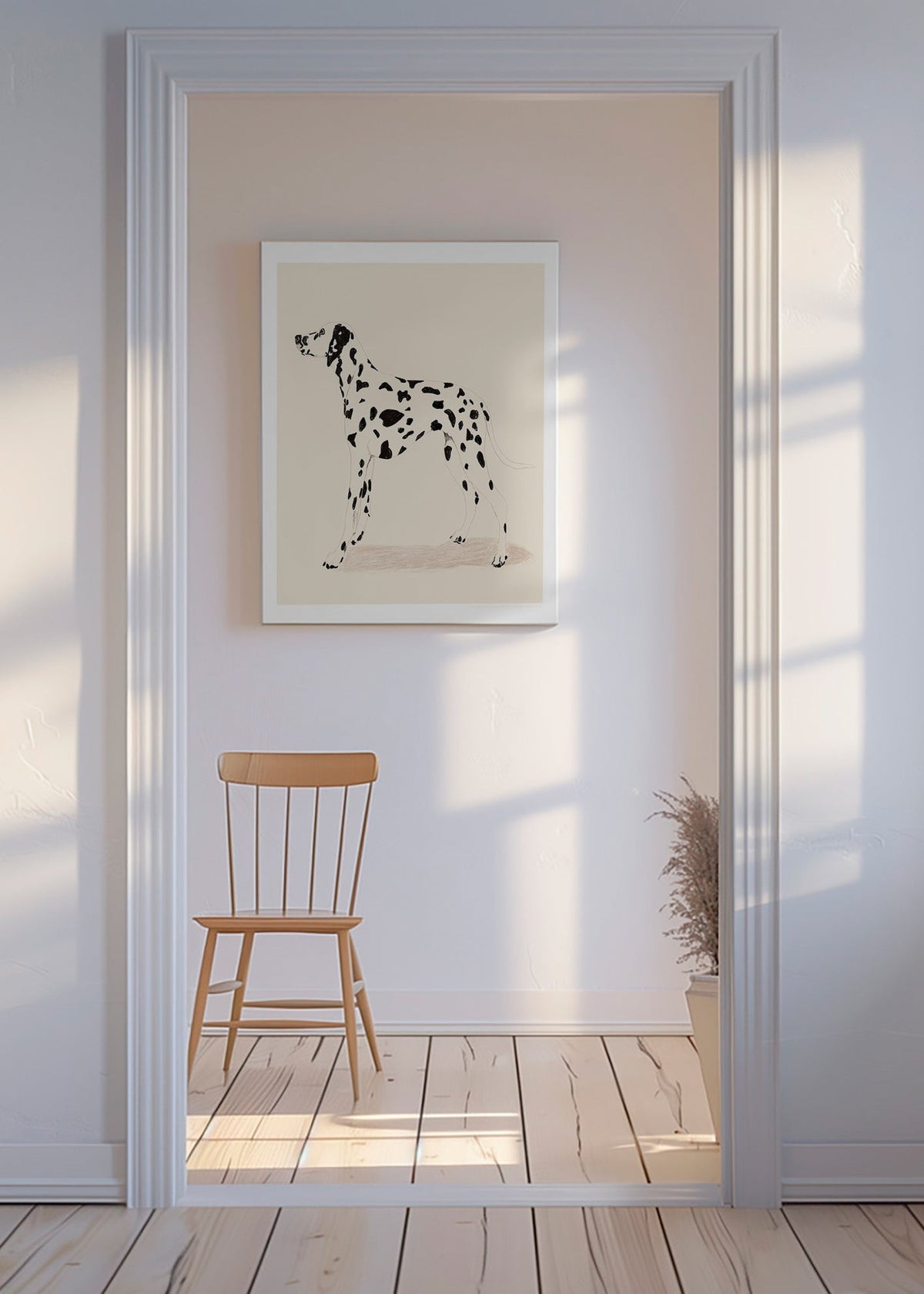 Cuadro dálmata ilustración minimal – Canvas