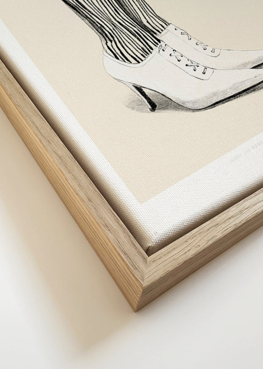 Ilustración botas rayadas vintage – Canvas detail