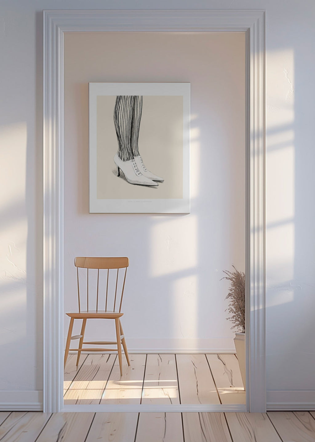 Ilustración botas rayadas vintage – Canvas