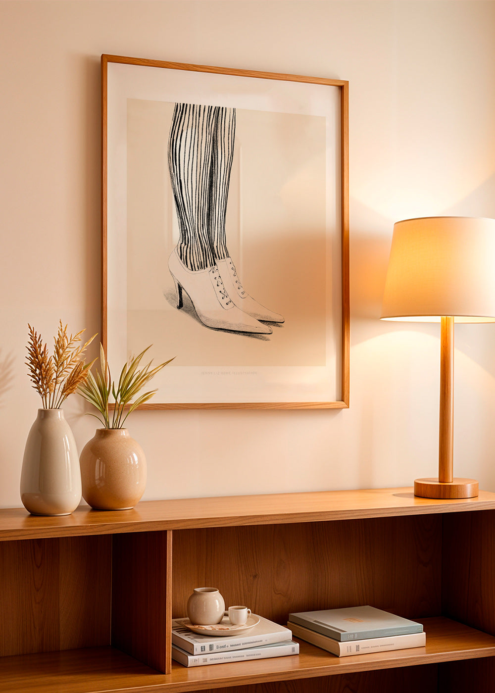 Ilustración botas rayadas vintage – Product2