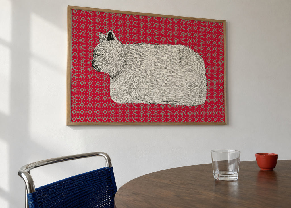 Bread-Cat - Framed poster in an interior