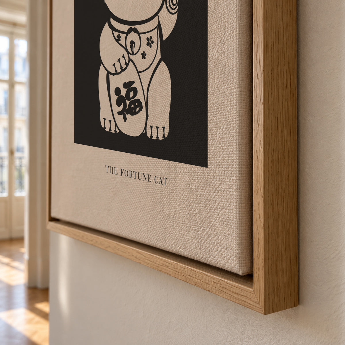 Manekineko - Framed canvas detail