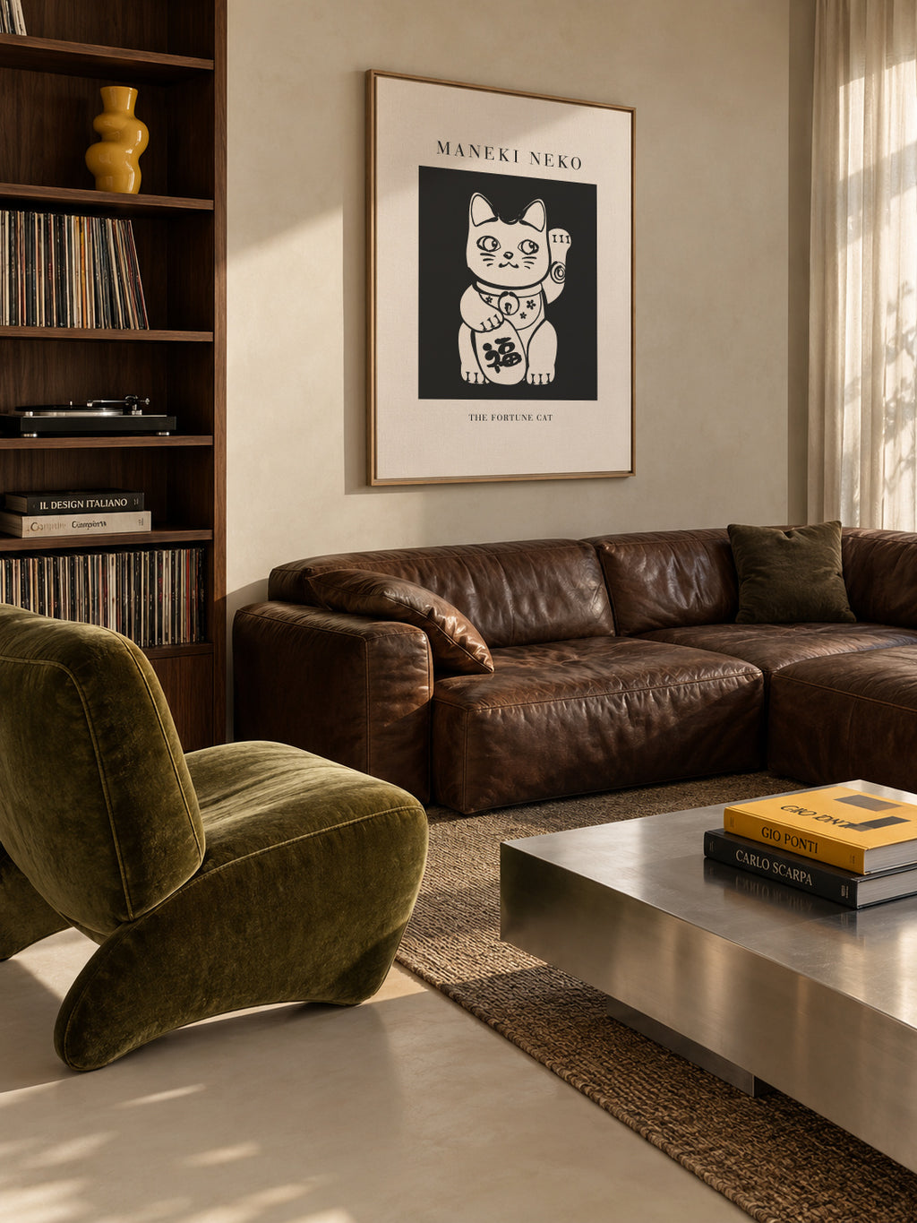 Manekineko - Framed canvas in an interior