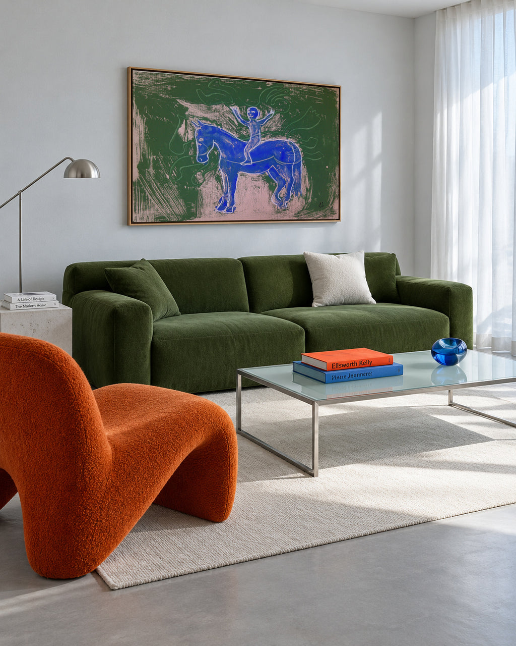 Childhood Memories II - Framed canvas in an interior