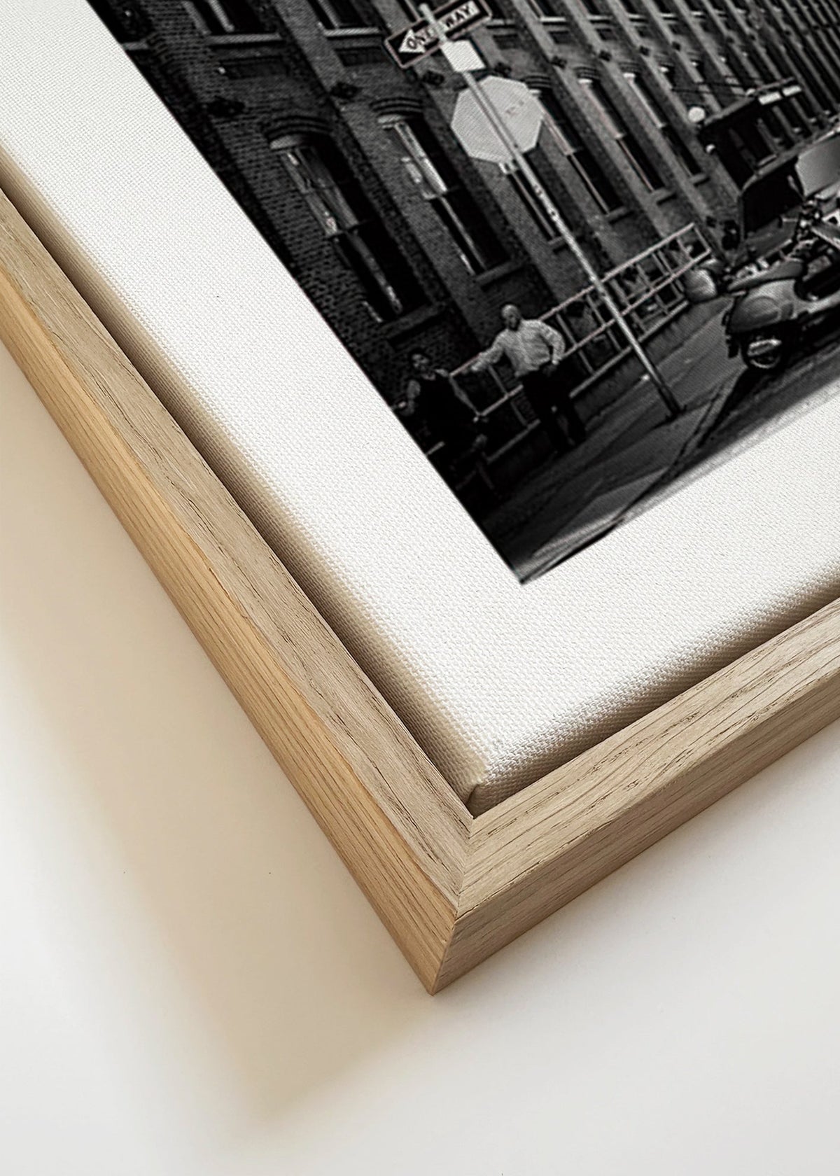 Cuadro de ciudades: Manhattan Bridge en blanco y negro – Canvas detail