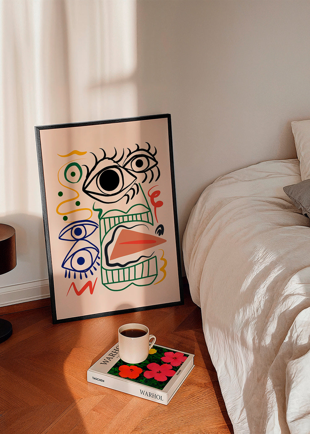 Ilustración lineal con rostros y ojos – Product3