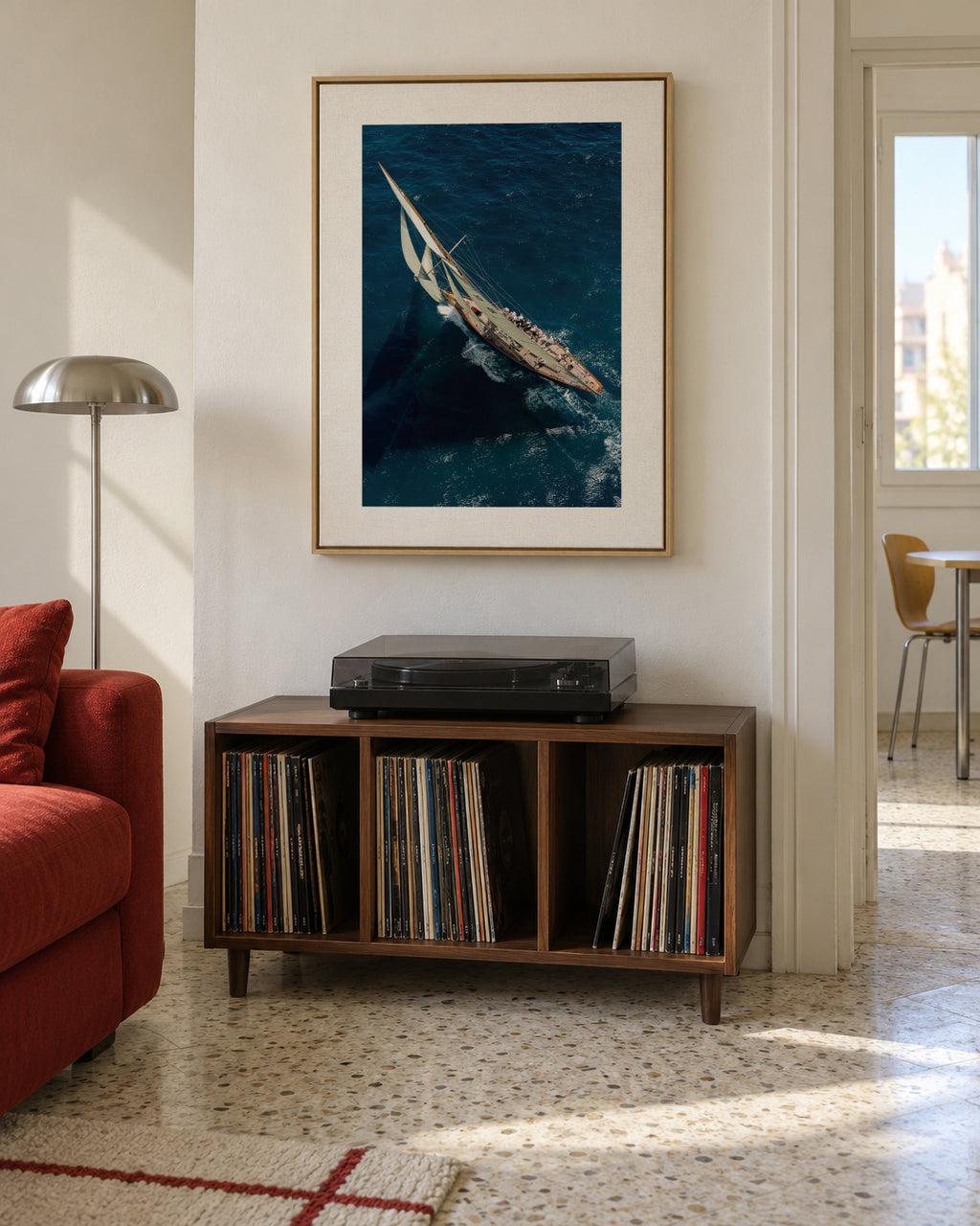 Team in race - Framed canvas in an interior