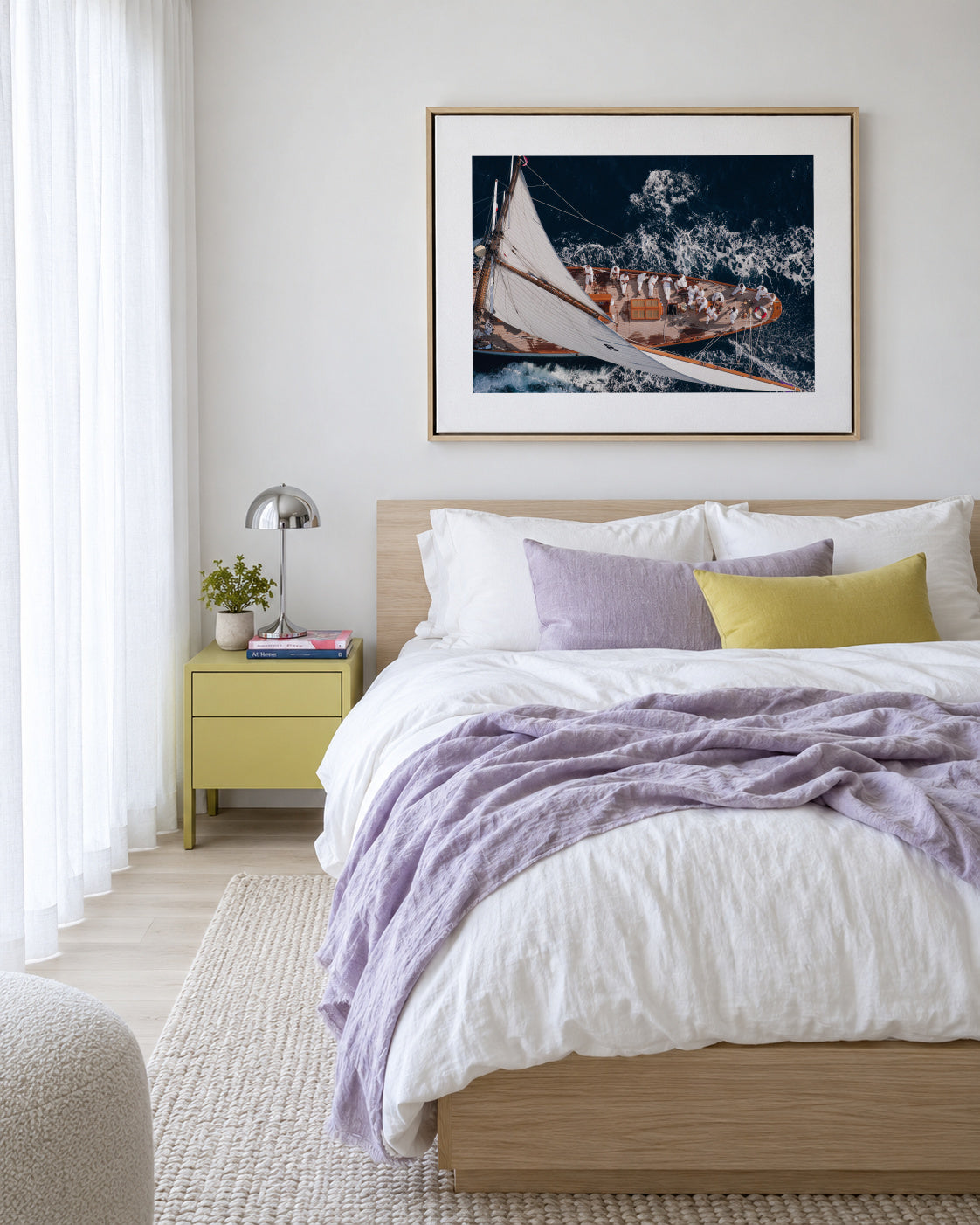 Above Moonbeam - Framed canvas in an interior