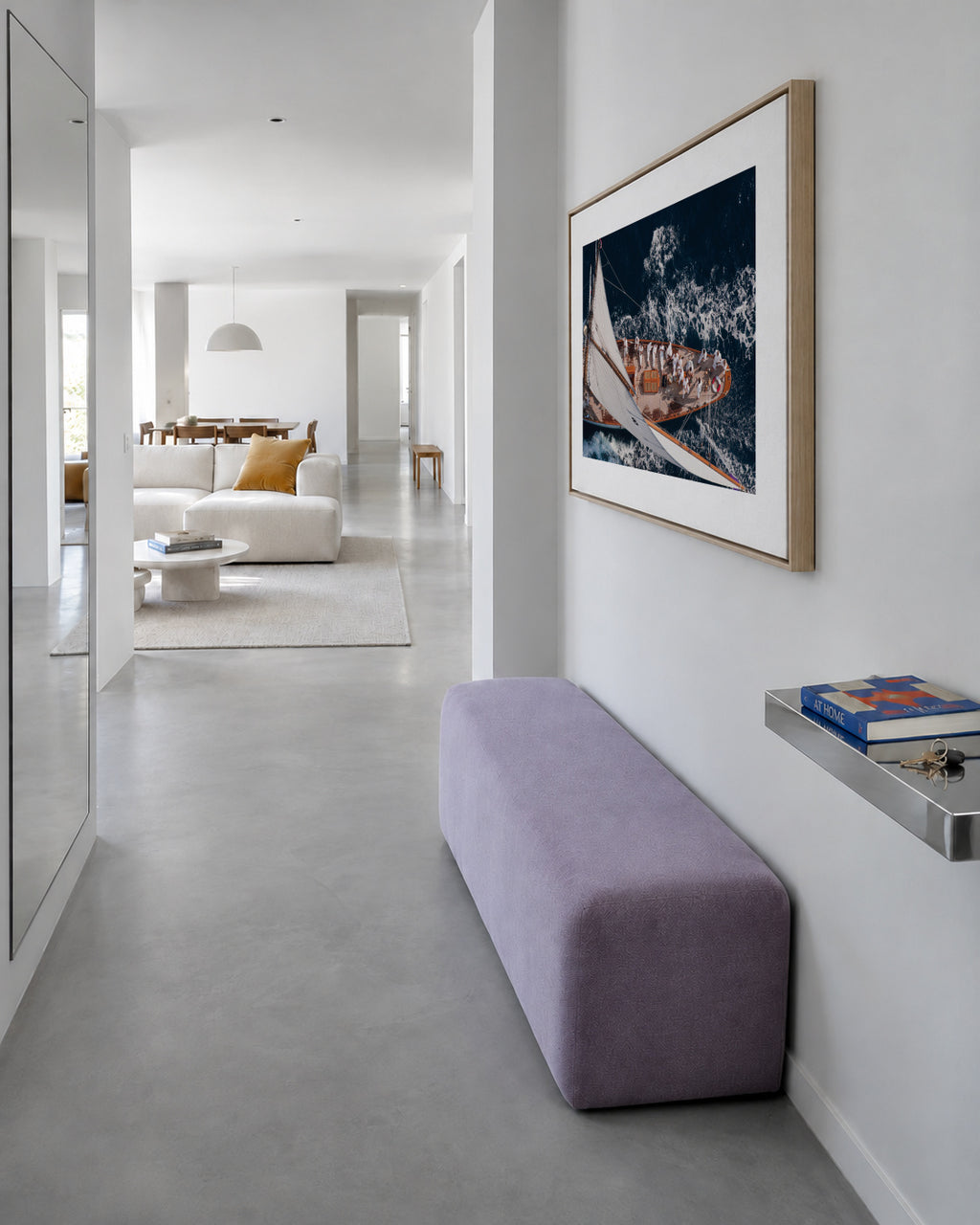 Above Moonbeam - Framed canvas in an interior