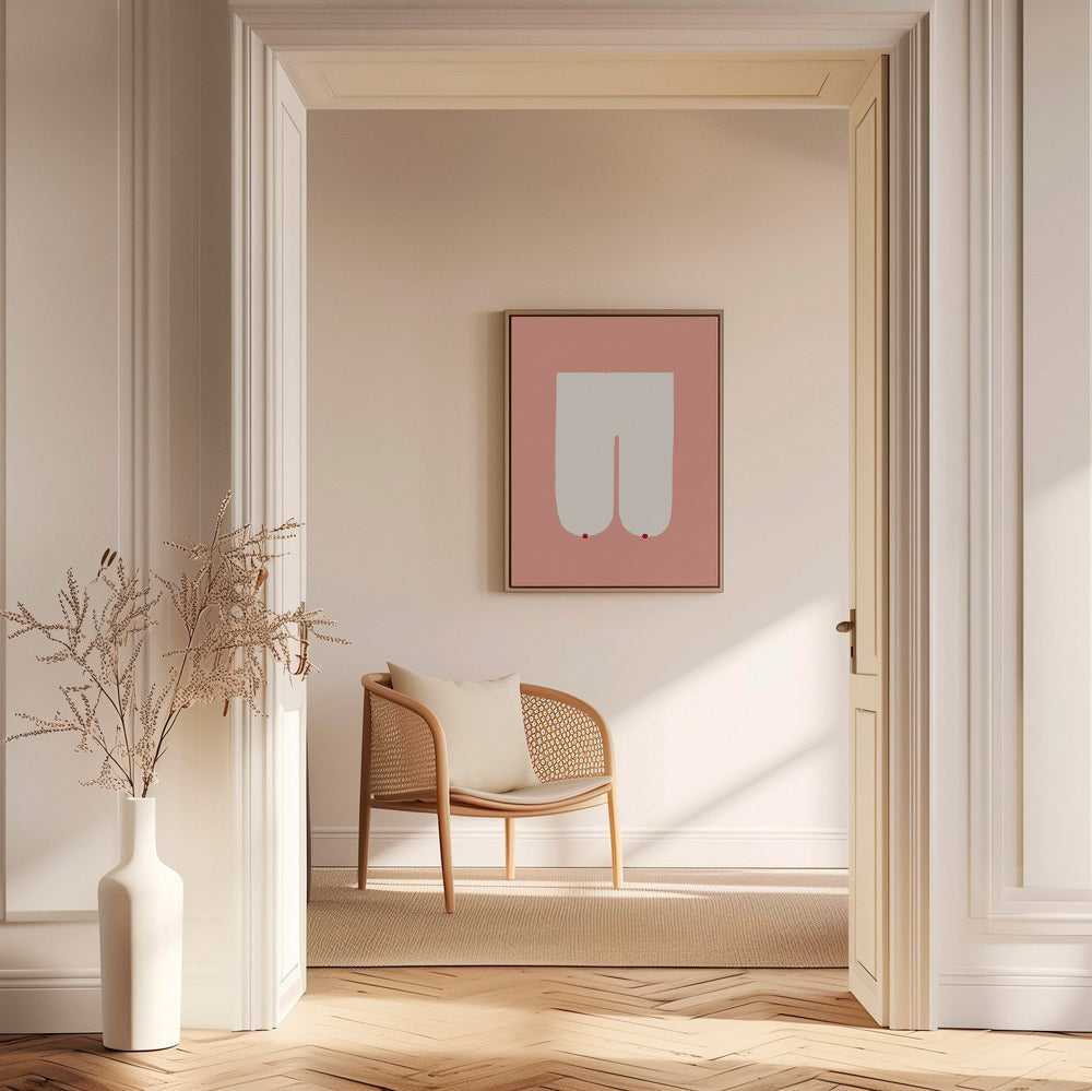 Ilustración femenina minimalista en rosa – Canvas2