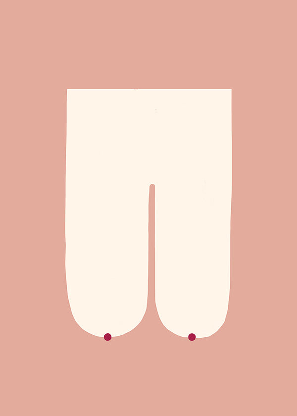 Ilustración femenina minimalista en rosa
