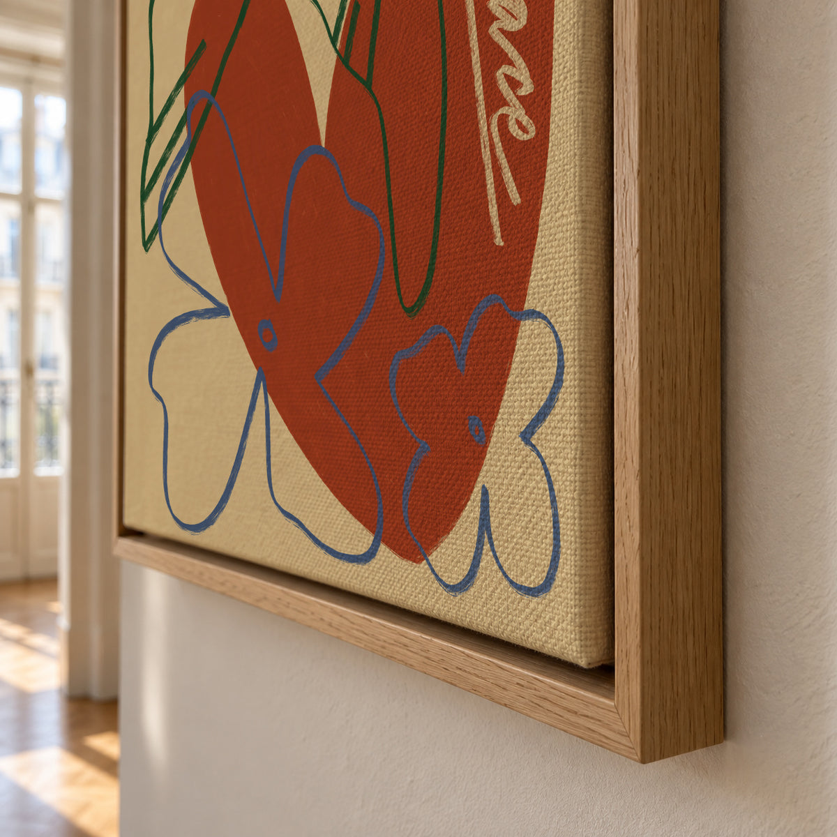 Art Is Peace - Framed canvas detail
