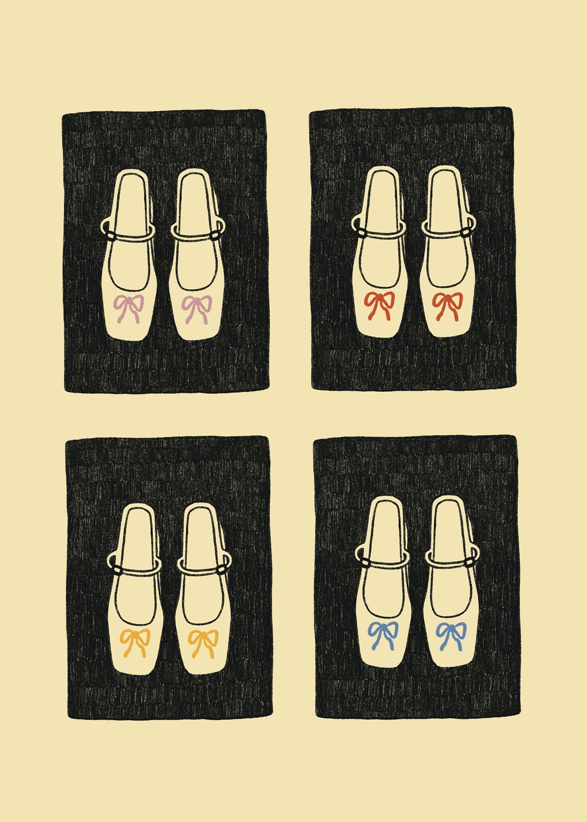 Shoes with Bows - Unframed art print