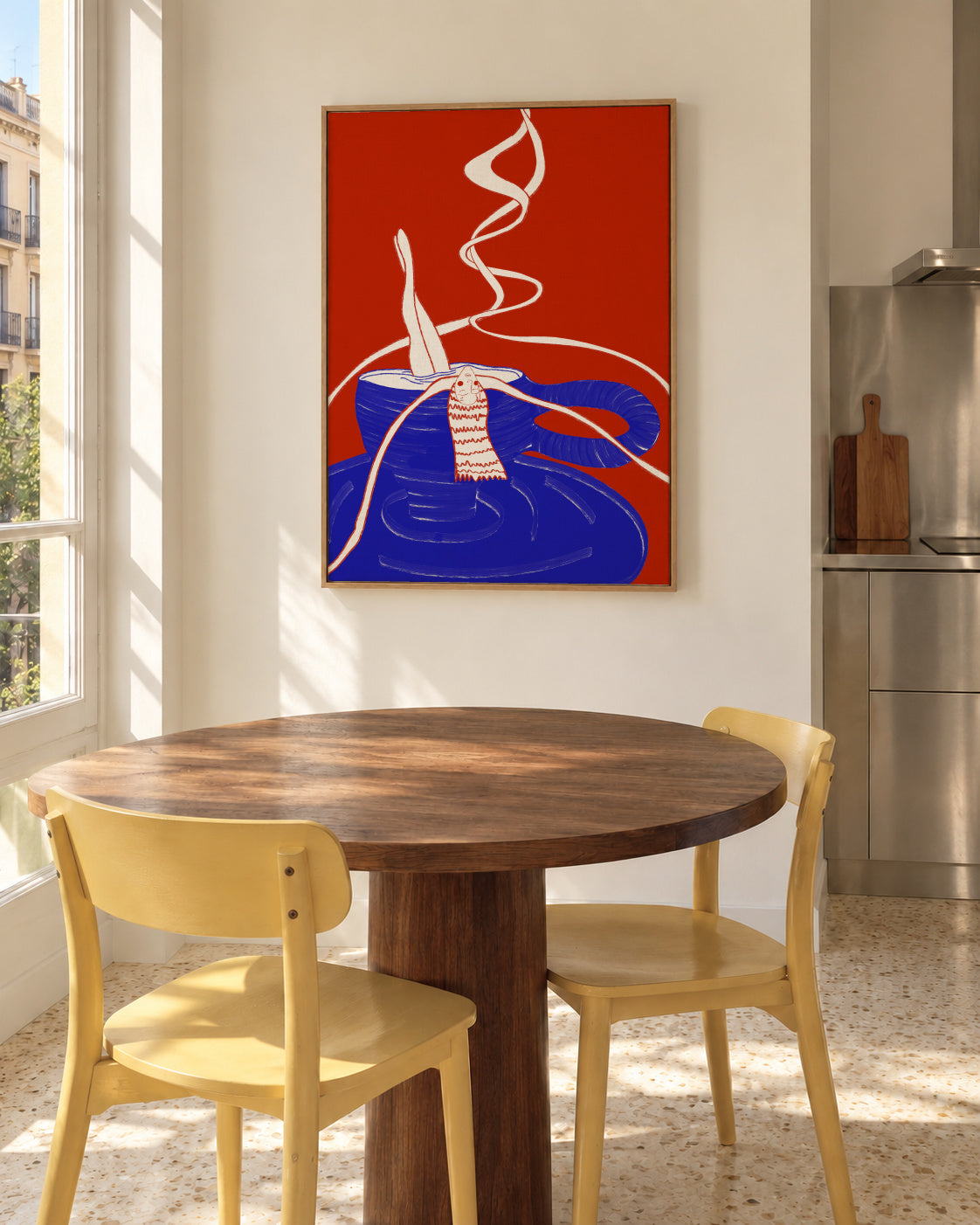 coffee feels like home - Framed canvas in an interior