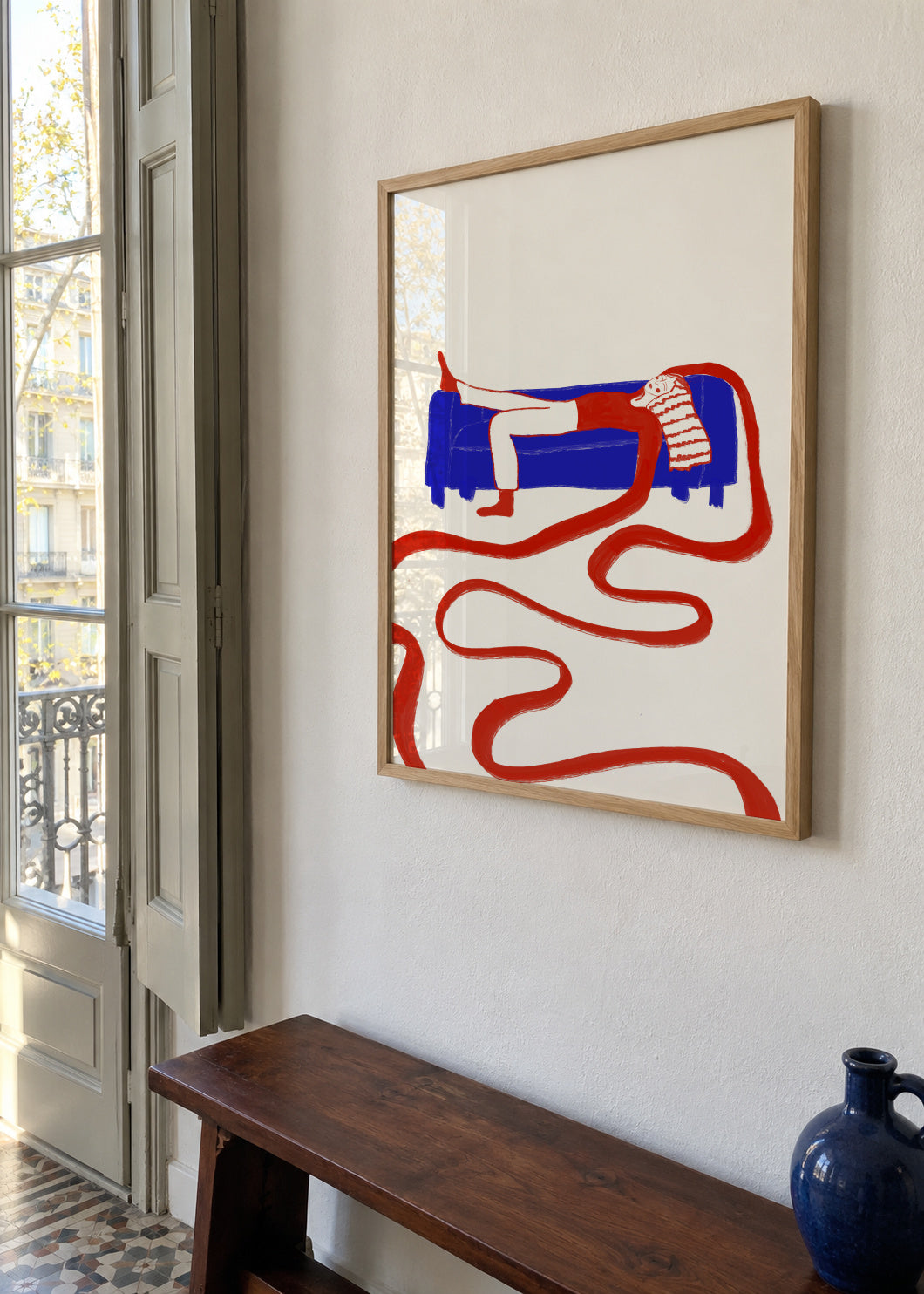 resting day - Framed poster in an interior