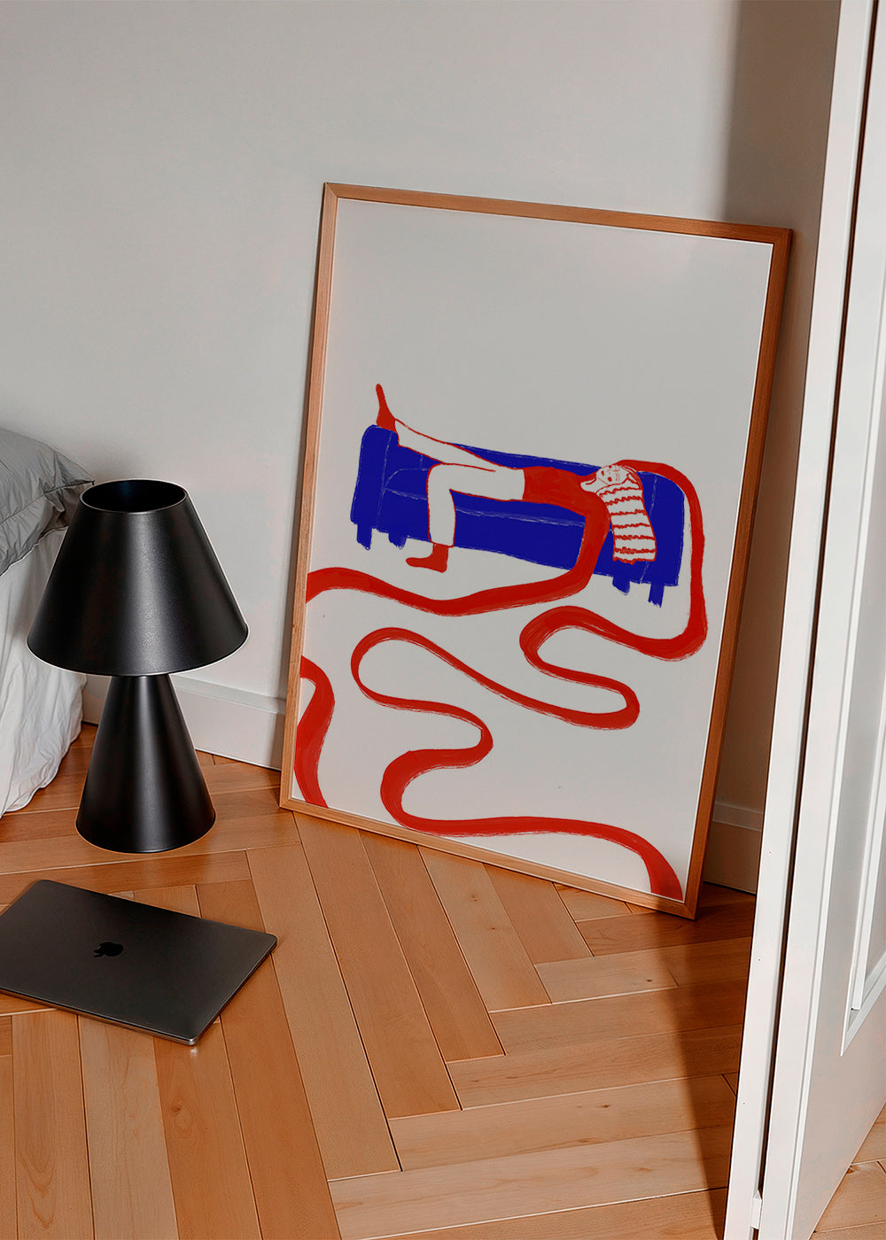 Ilustración de figura recostada en sofá – Product1