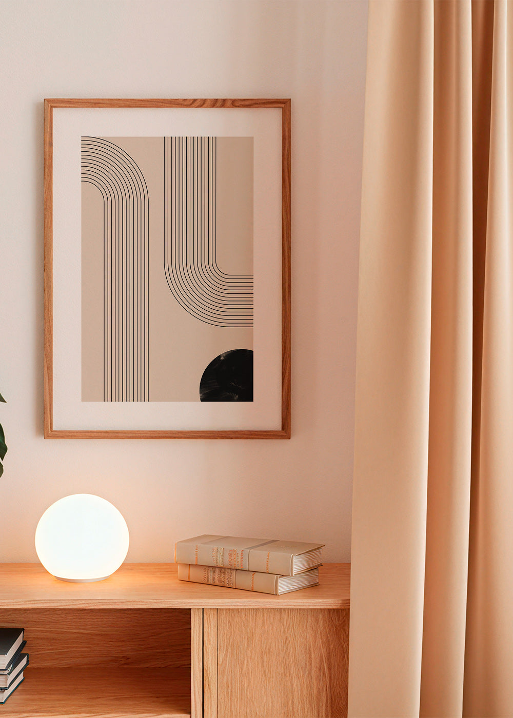 Cuadro minimalista con líneas arqueadas – Product1
