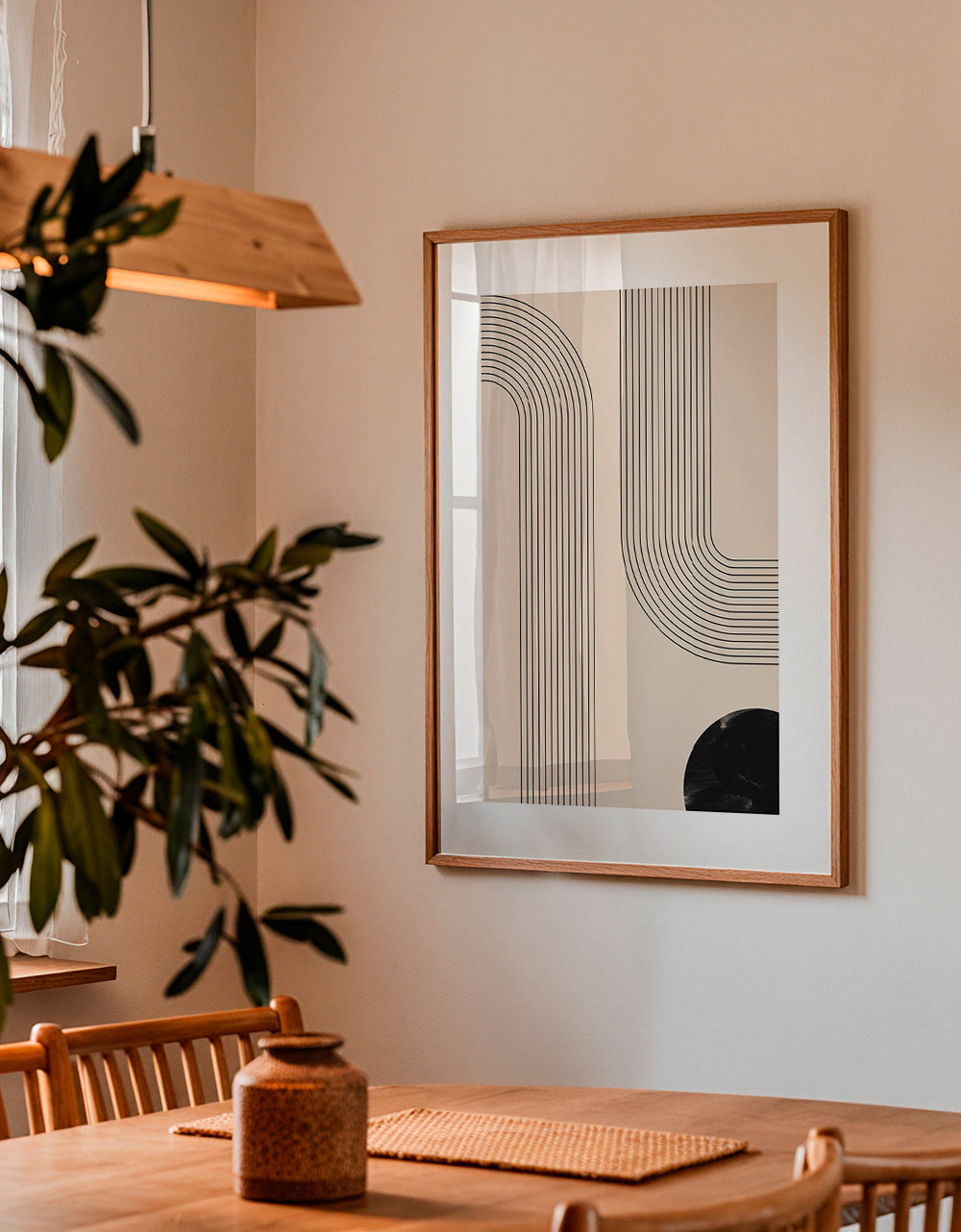 Cuadro minimalista con líneas arqueadas – Product2