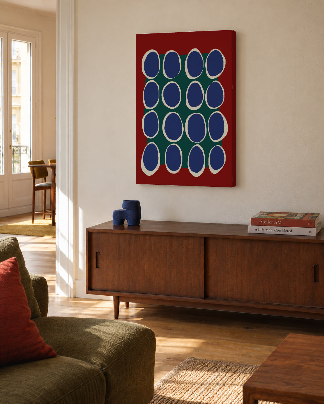 Color Harmony - Unframed canvas in an interior