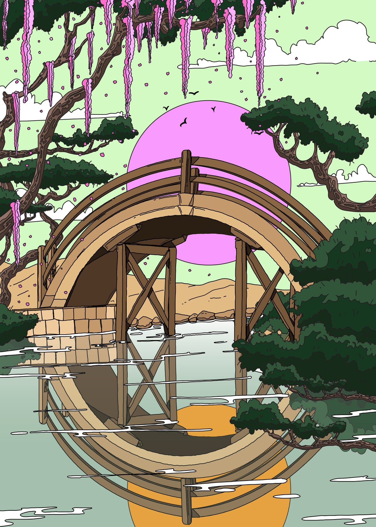 Wooden Bridge - Unframed art print